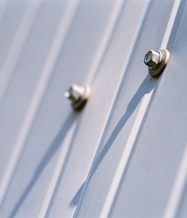 Abstract metallic structure representing strength and stability